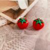 Sweet Mangosteen Fruit Pendant Drop Earrings for Women Cute Temperament Novelty Dangle Earrings PD2581