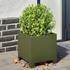 VidaXL Planters 2 Pcs Olive Green 30x30x30 Cm Steel, Planter, Patio Planter, Flower Box, Outdoor Planter, 851192