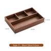 HeMu Solid Wood Entrance Desk Miscellaneous Coffee Table Office Key Storage Box Jewelry Cosmetics Stationery Sorting Box Tray