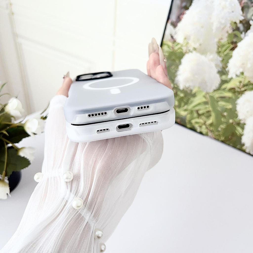 Gele-Magnetische Doppelschichtige Unifarbene Hülle für iPhone 17 Pro Max - Dopamin-Design