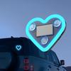 Car Solar Heart Shaped Atmosphere Light USB Charging Wiring Free LED Neon Lamp For Triangle Window Interior Decoration Gift