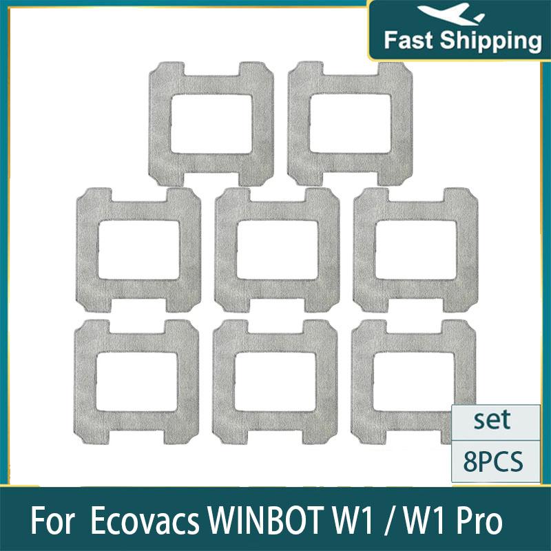 Washable Mop Cloths Cleaning Rag for Ecovacs WINBOT W1 / W1 Pro Window Cleaner Robot Accessories