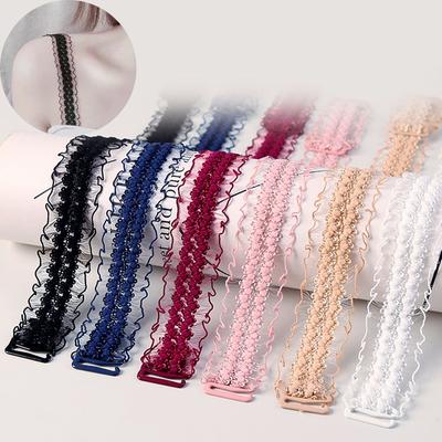 Sexy Dress Lace Bra Shoulder Strap for Women Adjustable DIY Flower Underwear Strap Elastic Anti-slip Buckle Lingerie Strap Bel
