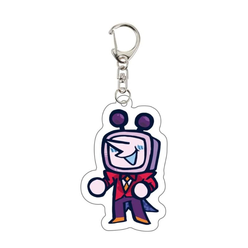 Game Deltarune Susie Kris Berdly Spamton NEO Cosplay Keychain Kawaii Acrylic Keyring Key Chain Bag Accessories Ornament Prop