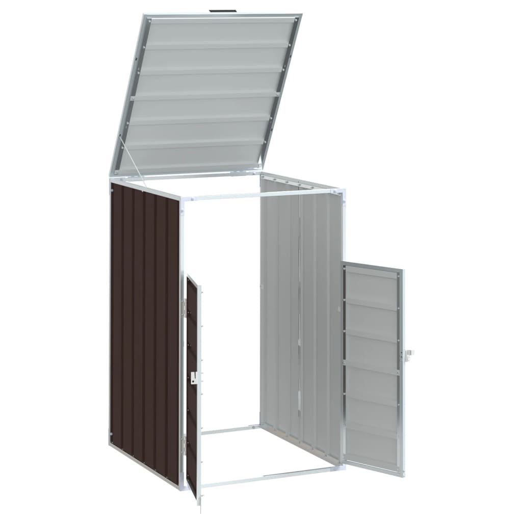 Vidaxl Single Birch Waste Bin Enclosure, 72X81X115 Cm