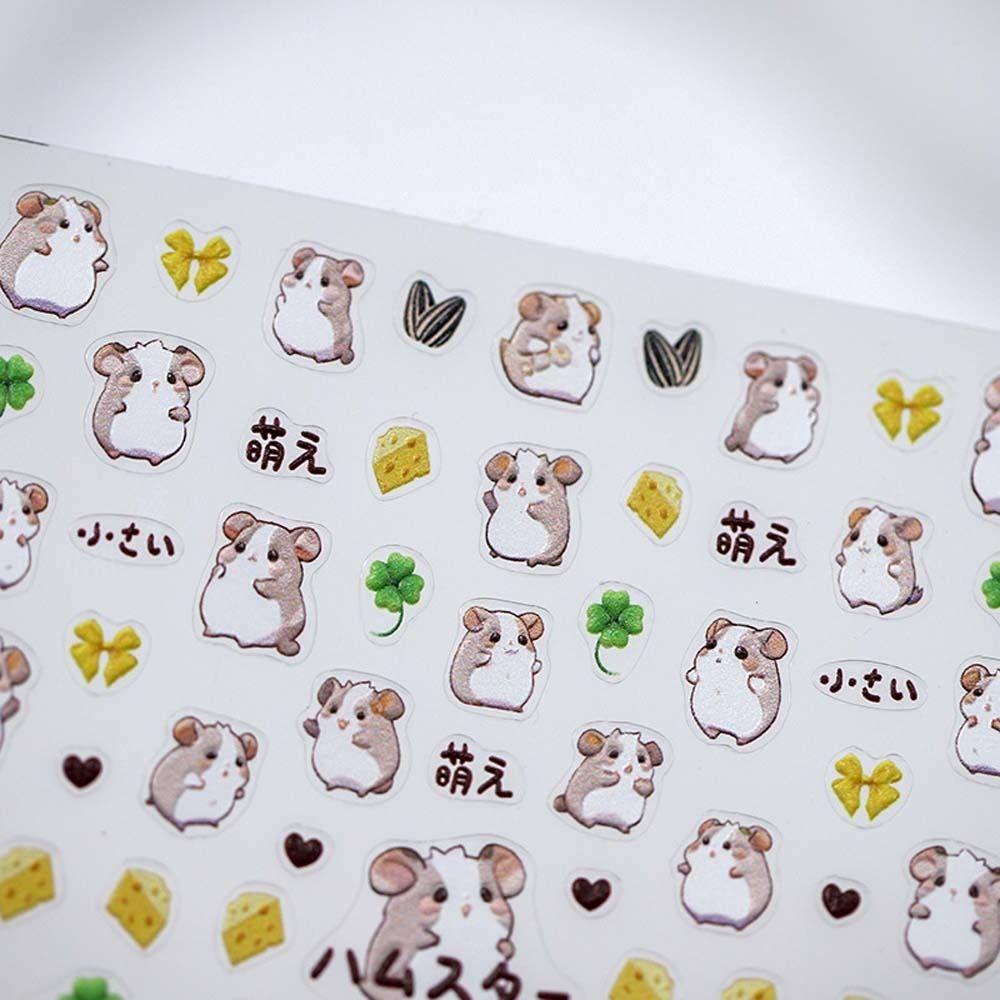 Nail Accessories Cartoon Animal Nail Decals Halloween Cartoon Nail Stickers Girls