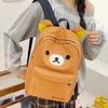 Cartoon Kawaii Rilakkumas Rucksack Korilakkuma Stickerei Wasserdichtes Nylon Rucksack Große Kapazität Mädchen Jungen Schüler Schultasche