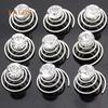 12x Wedding Bridal Hair Pins Crystal Stone Twists Coil Flower Swirl Spiral Hairpins Hairs Trinket