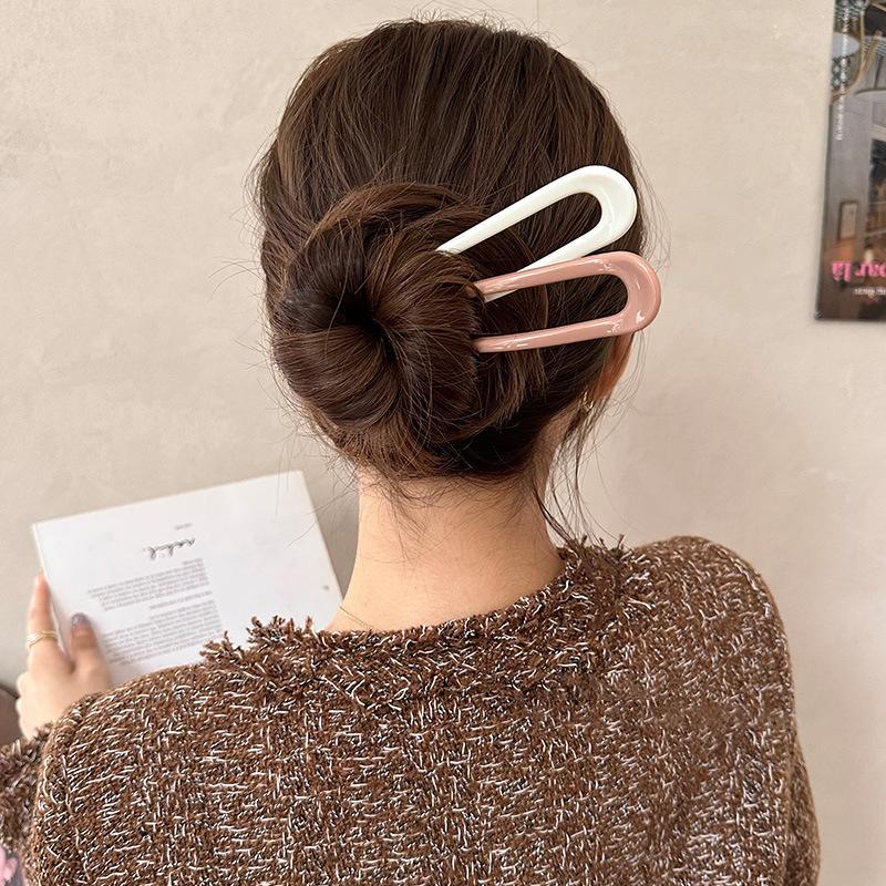 New U-Shaped Hair Fork New Hair Accessory Resin Hair Sticks Creative Design Hair Styling Tools Women Gifts