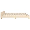 Vidaxl Bed Frame Without Mattress, Cream, 180X200 Cm, Upholstered