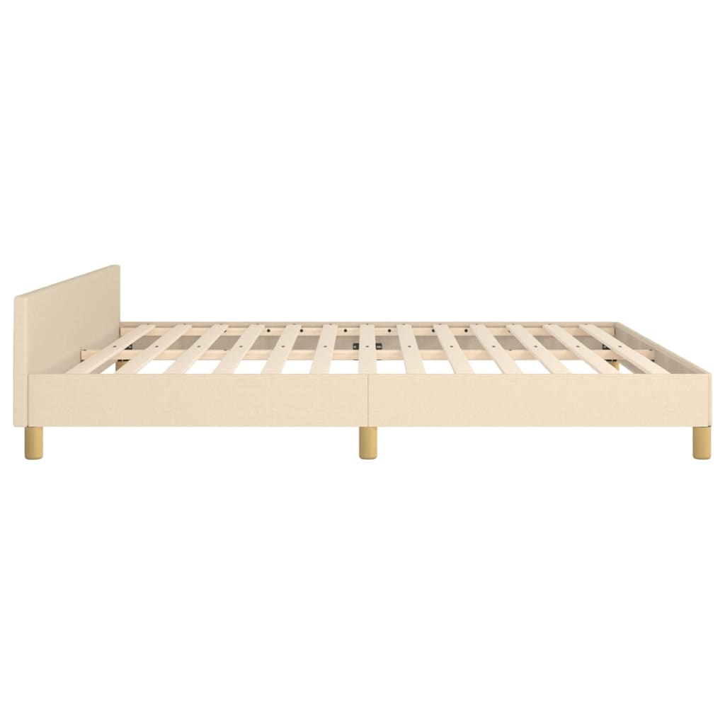 Vidaxl Bed Frame Without Mattress, Cream, 180X200 Cm, Upholstered