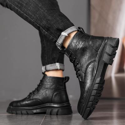 High-Top Arbeitsschuhe Klassische Stiefel Herren Outdoor Wüstenstiefel Herrenschuhe Allround Herren Knöchel Lederstiefel