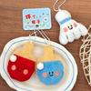 2Pcs/set Cute Cartoon Racquet Keychain Plush Racquet Set Doll Pendant Bag Decoration Best Friend Pendant