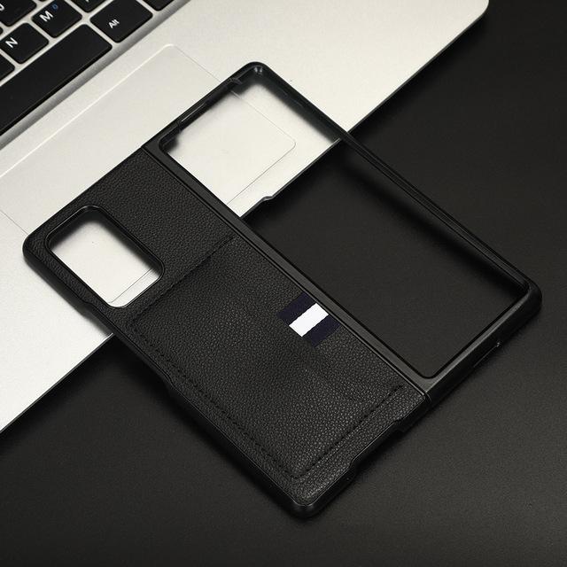 

Легкий кожаный складной чехол с защитой от падения для Samsung Galaxy Z Fold 4 5g Fold3 Fold4 Fold2 Fold 3 2 Zfold4, матовый чехол for Samsung Z Fold 3 чёрный
