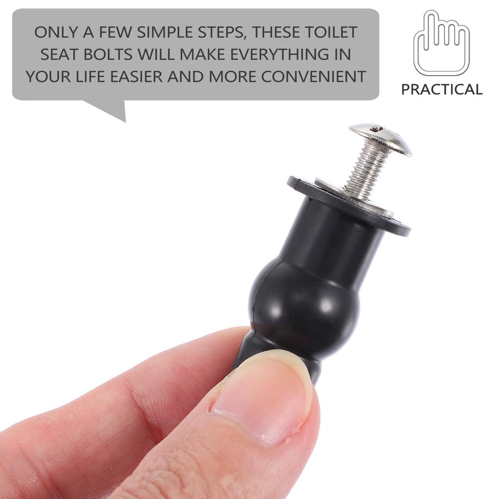 4 Pcs Stainless Steel Toilet Seat Fixing Bolts Replacement Hinge Bathroom Accessories Hardware Home Improvement Solutions Toilet