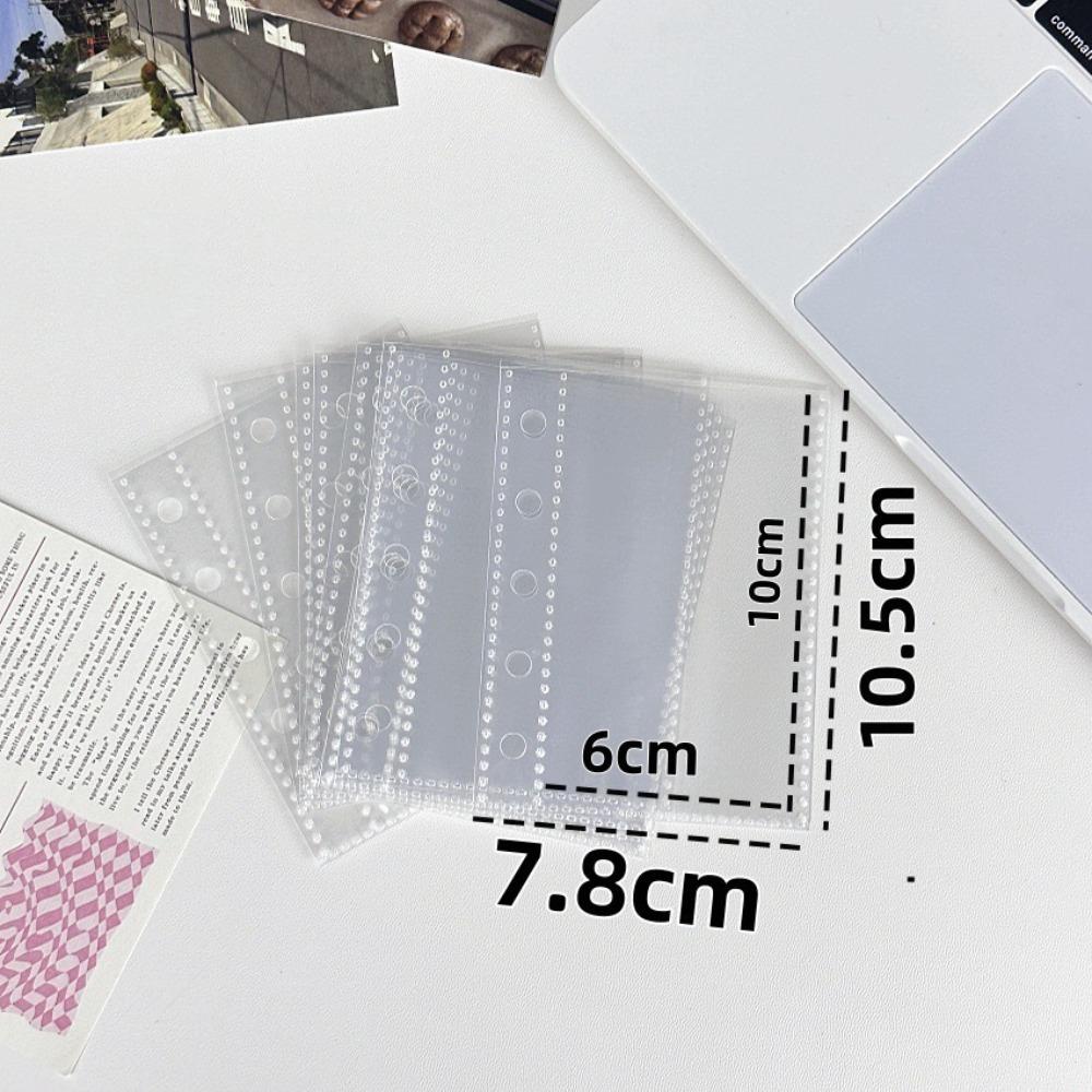 5-Ring Binder Mini Loose-leaf Notebook Faux Leather Zipper Binder Notebook  Photo Collection