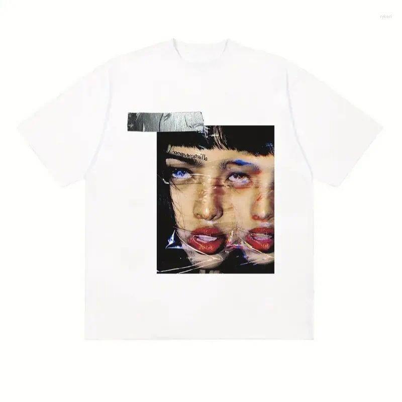 

2026 New Y2K Style Fun Face Print Black Roundneck Tshirt Hiphop Style for Both Unisexs and Women Summer Clothing T Shirt 4XL