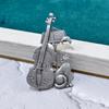 Neue Metall Violine Gitarre Broschen Für Frauen Und Männer 2 Farben Vintage Punk Nette Tier Brosche Pins Schmuck Weihnachten geschenk