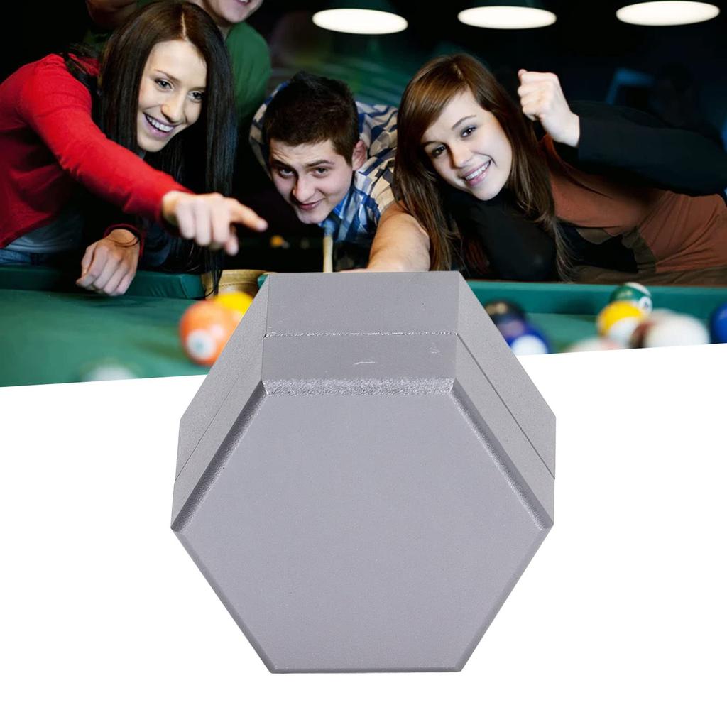 Billiard Chalk Lightweight and Portable Mini Billiard Chalk Hexagonal Pool Cue Chalk Box Billiard Accessories Holder, Case, Holder, (Gray)