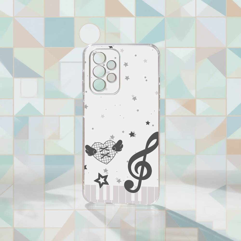 

Music notes Phone Case For Samsung S25,S24,S21,S22,S23,S30,Ultra,S20,Plus,Fe Transparent Cover Samsung S22plus5G