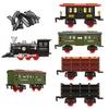 Dampflokomotive Spielzeug - SPRINGOS - Lokomotive mit Soundeffekten - 5 Waggons - 43 Teile - CE-sicher