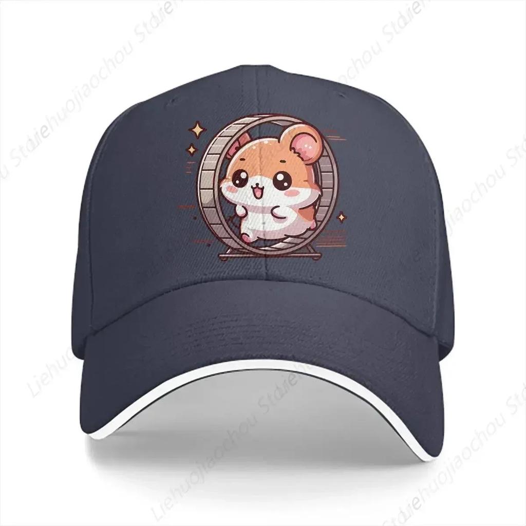 Washed Unisexs Baseball Cap Go Speed Sports Snapback Caps Dad Hat Cute Hamster Animal Golf Hats