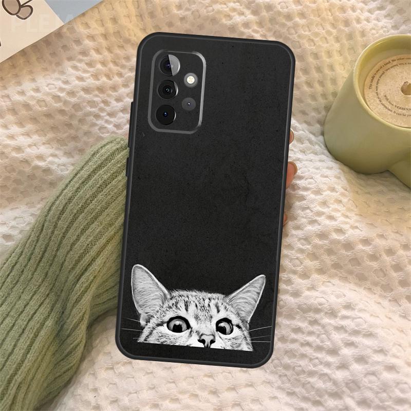 Space Happy Cats Case For Samsung Galaxy A15 A22 A52 A32 A54 A14 A16 A26 A36 A56 A55 A35 A05 A06 A53 A33 A13