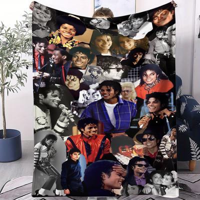 MJ King of Pop Michael Jackson Super Soft High Blanket Sofa Office Travel Nap Comfort Leisure Camp Travel Blanket Birthday Gift