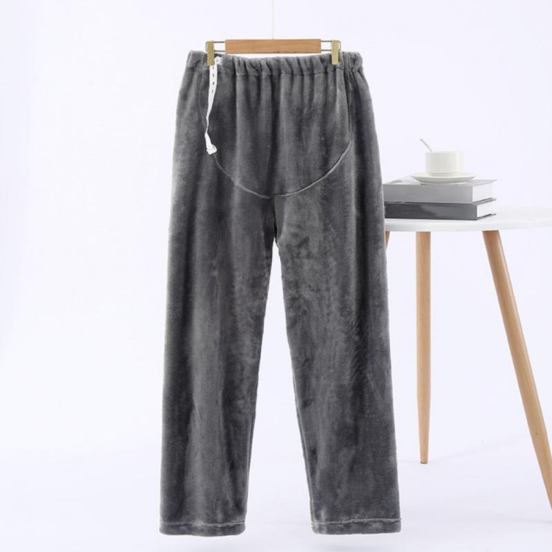 Maternity Thickened Adjustable Flannel Pants Pregnancy Loose Pants
