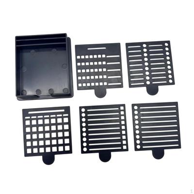 Sticky Note Stencil Template Pads Dispenser with Stencil,Sturdy,Reusable,Sticky Holder