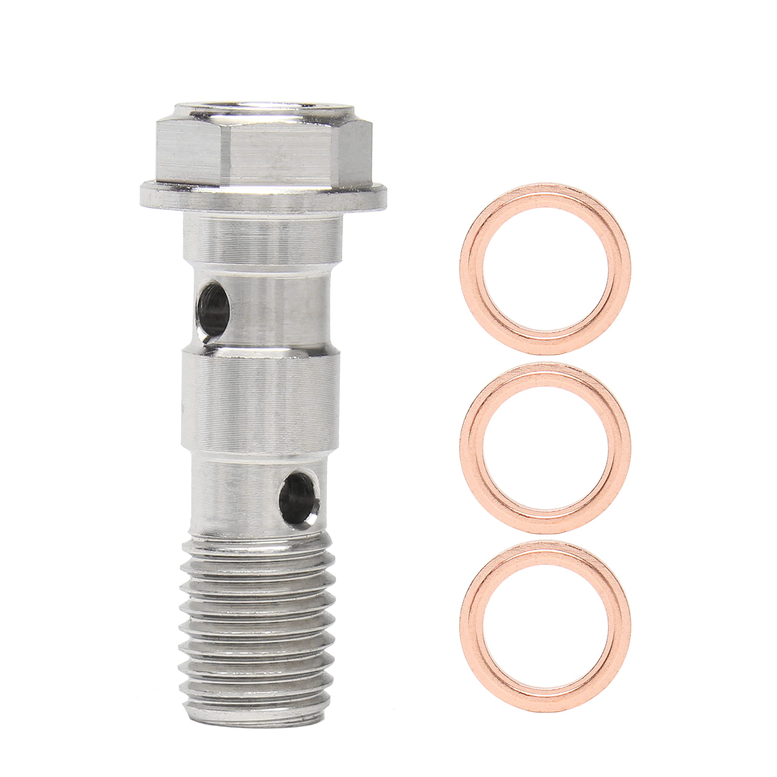 FENRIR M10XP1.0 Banjo Bolt Double Stainless Steel 304 Stainless Steel M10XP1.0 2 holes