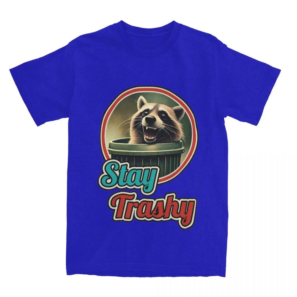 Camiseta Verão Fique Lixo Engraçada Feliz Amante de Guaxinins Lixo Lixo Guaxinins Camiseta Roupas Street Wear Camisetas