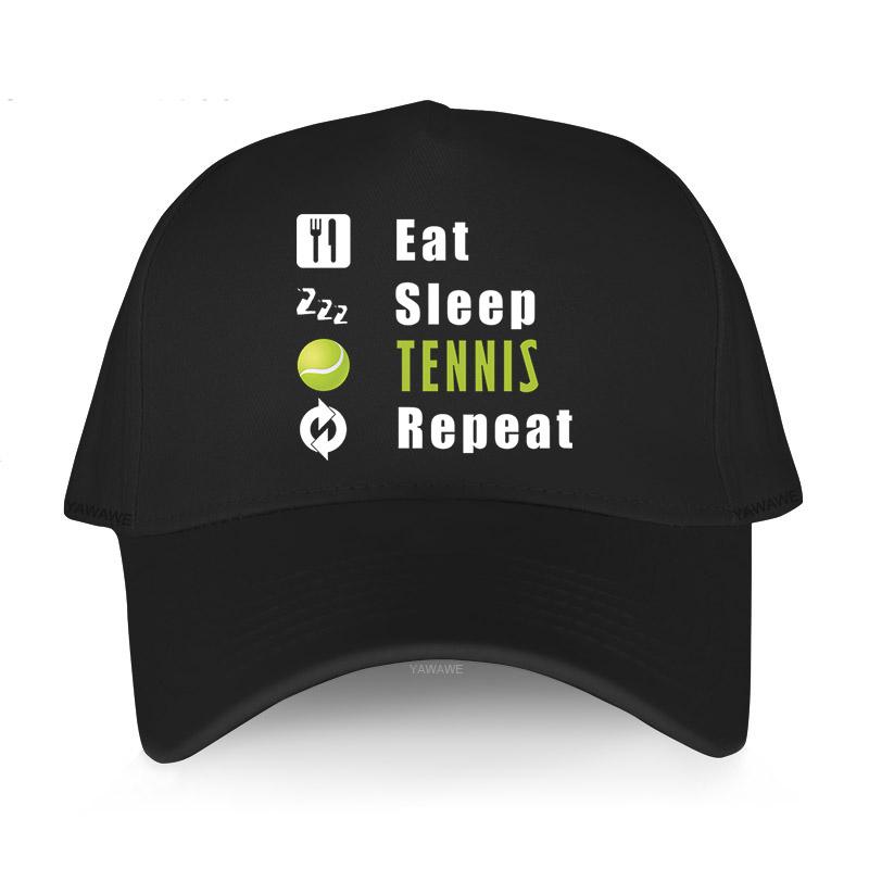 

Men Original Leisure Hat Hip Hop Sport Bonnet EAT SLEEP TENNIS REPEAT fashion Graphic print Baseball Cap female popular hats