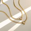 European/American Stainless Steel Diamond-encrusted Eye Necklace High-end Sense Niche Retro Collarbone Chain Titanium Steel Item Jewelry Women