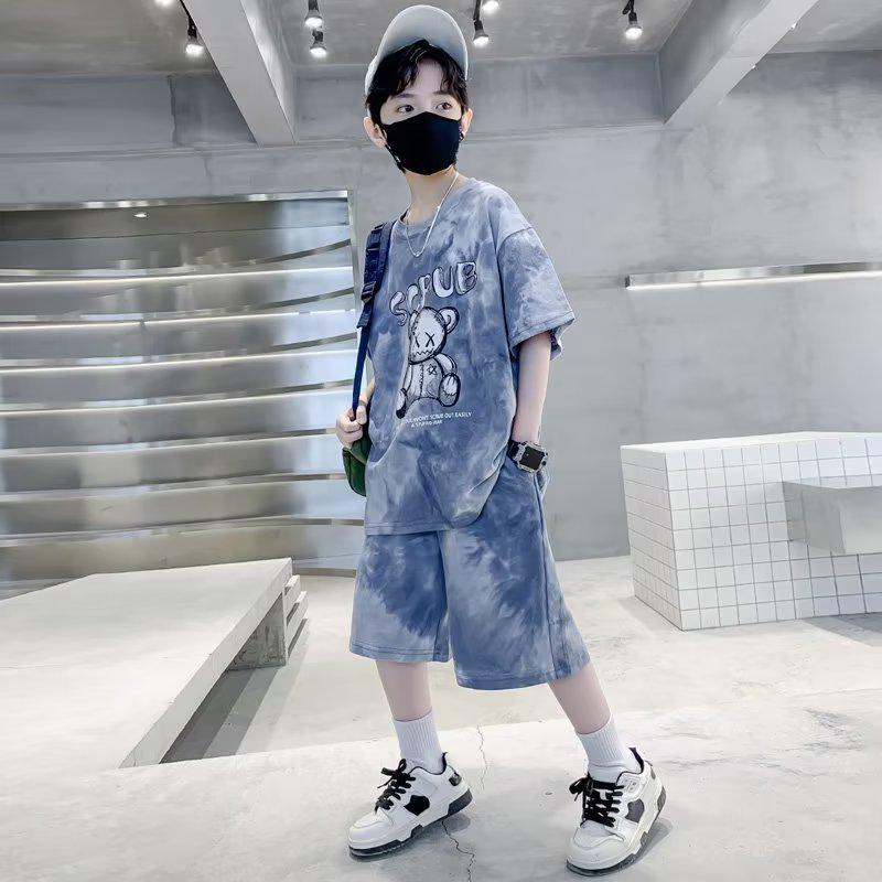2024 Boys' Summer Sports Suit - Trendy Short-Sleeve Cool Outfit for Kids