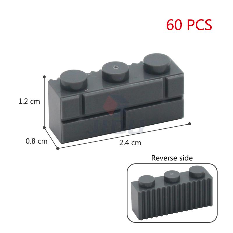 MOC 1x2 1x3 1x4 L Dots Masonry Profile Thick Brick Creative Figures House Contruction Building Blocks Toy Compatible 98283 15533