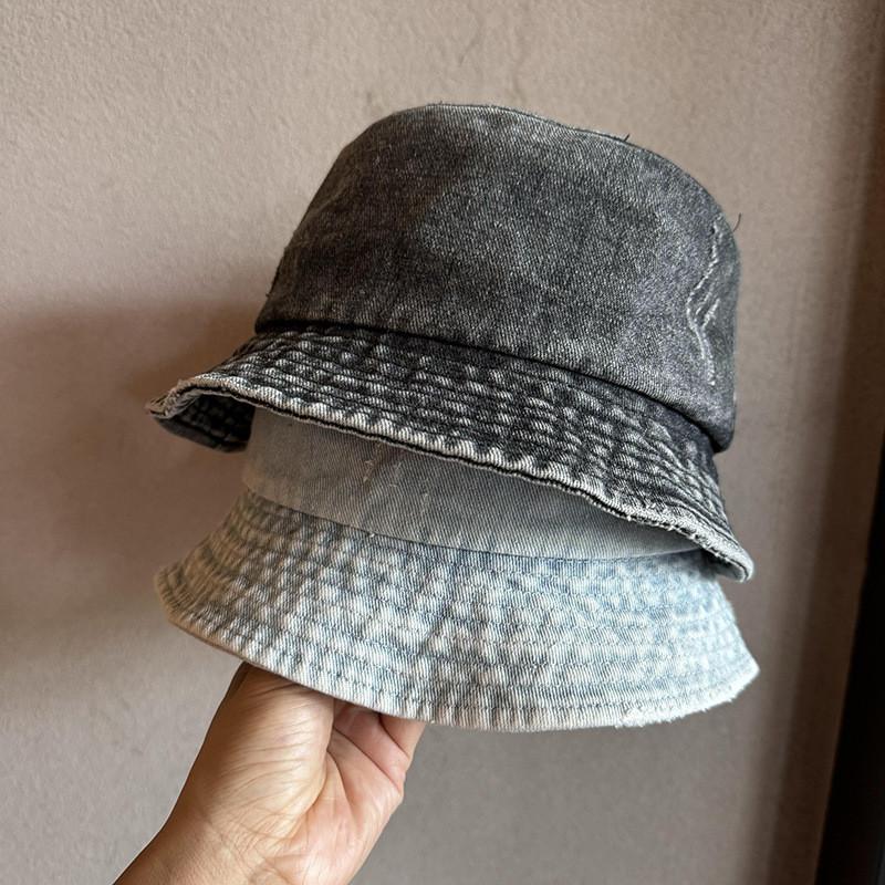 Cap Fisherman Denim With Uv Protection And Water Wash Finish For Women Gift