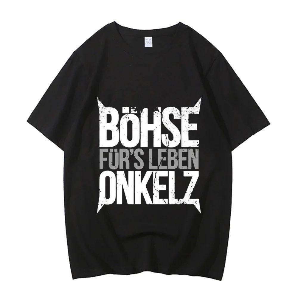 Bhse Onkelz Cotton Tshirt Teen Anime Breathable Aesthetic Graphic Colorful Top Tees Casual Comfortable Gothic Anime Breathable