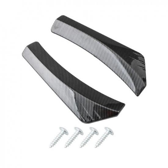 Rear Bumper Lip Diffuser Carbon Fiber Style Car Back Splitter Canard Protector