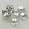 100pcs Gold Color Metal Hollow Flower Filigree End Caps 13.5*5mm Fit Round Pearl Bead DIY Jewelry Charm Making Findings