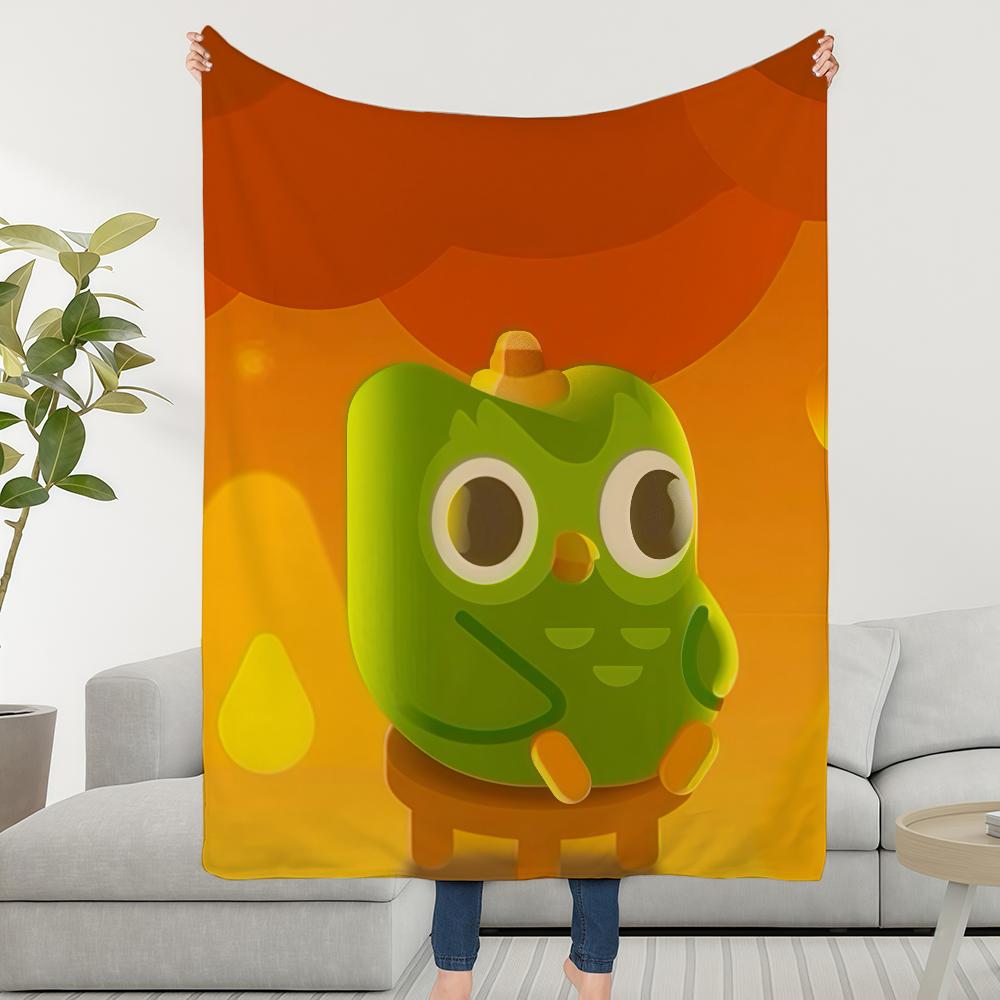 Funny Blanket Throw Super Cosy Plush Living Room Sofa D-DuolingoS-ES Couch Childish Cute Birthday Gifts