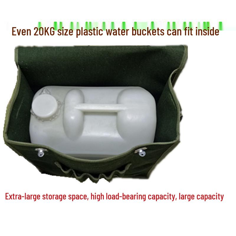 Extra Large Wear-Resistant Canvas Electrician Tool Bag with Shoulder Strap - Multifunctional Repair Bag