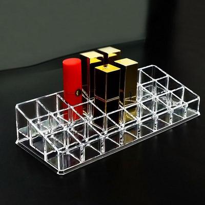 Klarer 24-Fächer Lippenstift- und Balsam-Displayständer