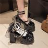 Fashion Comemore Spring Autumn New Women's Pumps 11cm High Heeled Leather Single Shoes Fashion Girls Platform Bow Lolita Mary Jane Shoes