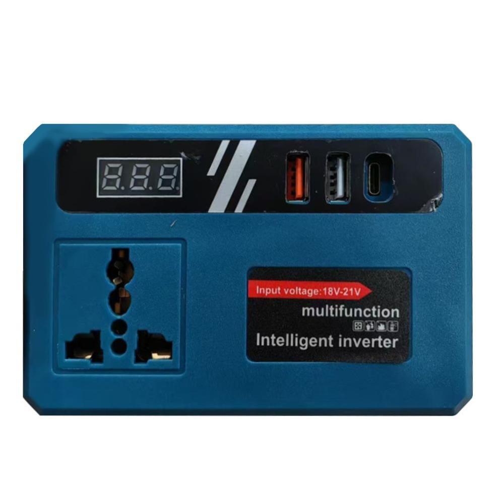 120W Lithium Battery Inverter 3 USB Ports DC 21V To 220V Power Converter Transformer Smart Multifunction Inverter Adapter