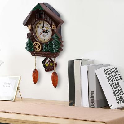 Reloj de cuco con diseño de casa en el árbol, reloj de pared, arte vintage, decoración para el hogar.