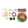 Hamster Tunnel Toys Grinding Teeth 3 Way Rabbit Tunnels and Tubes with Chew Toys for Rabbit Guinea