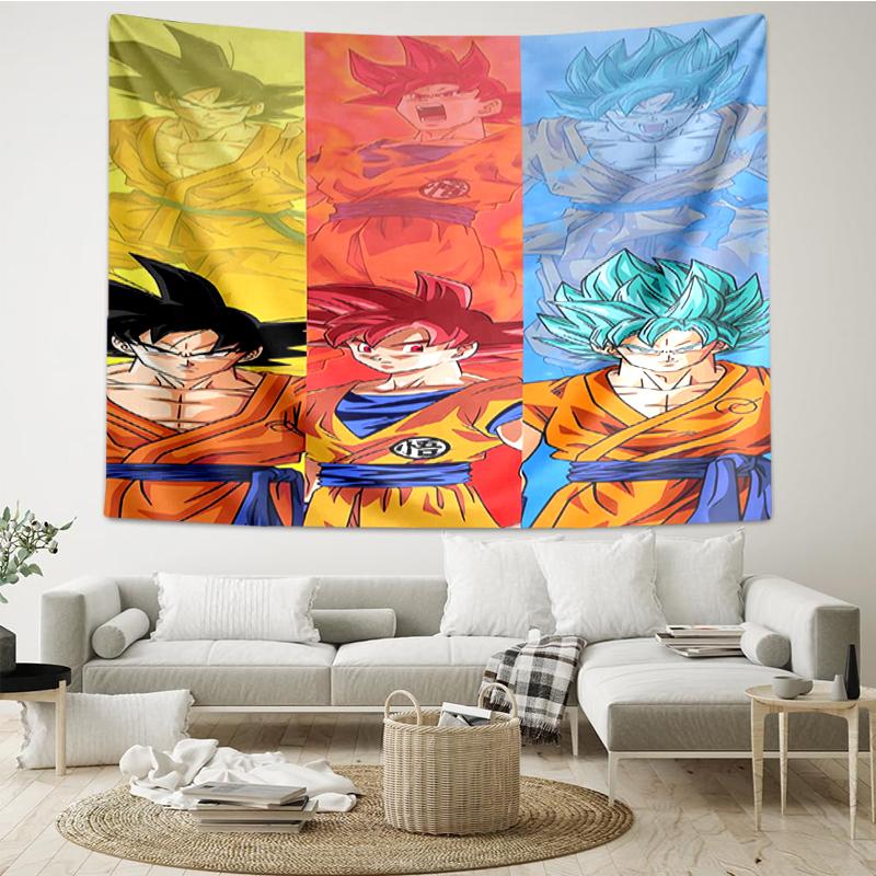 Dragon-Ball Druck Wandteppich, Hintergrund, Einfache Montage, Ideal für Schlafzimmer, Büro & Wohnzimmer, mit Ästhetischer Wanddekoration.