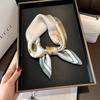 100% Natural Real Silk Scarf Women Shawl Neckerchief Female Poncho Headband New Bandana Square Scarves Wrap Kerchief Hijab 2024