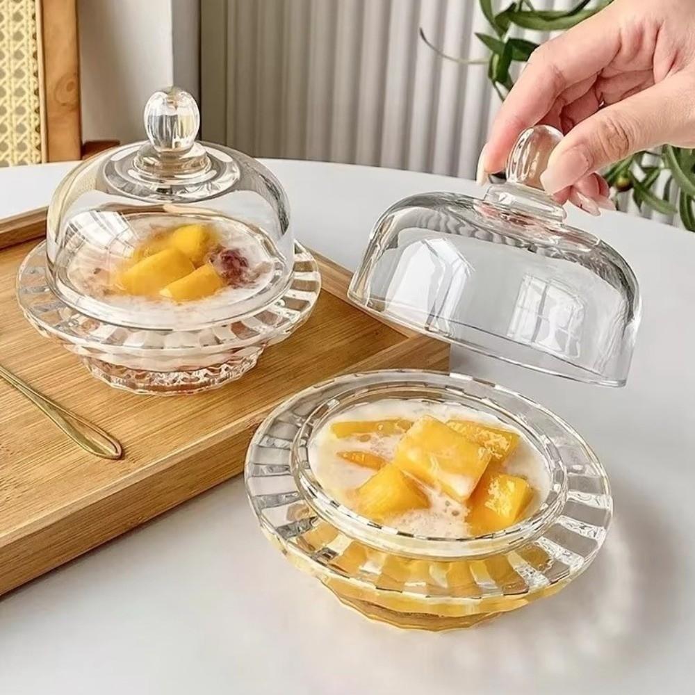 European-Style Dessert Bowl Exquisite Small Soup Bowl Multi-Purpose Tremella Glass Bowl Home Use